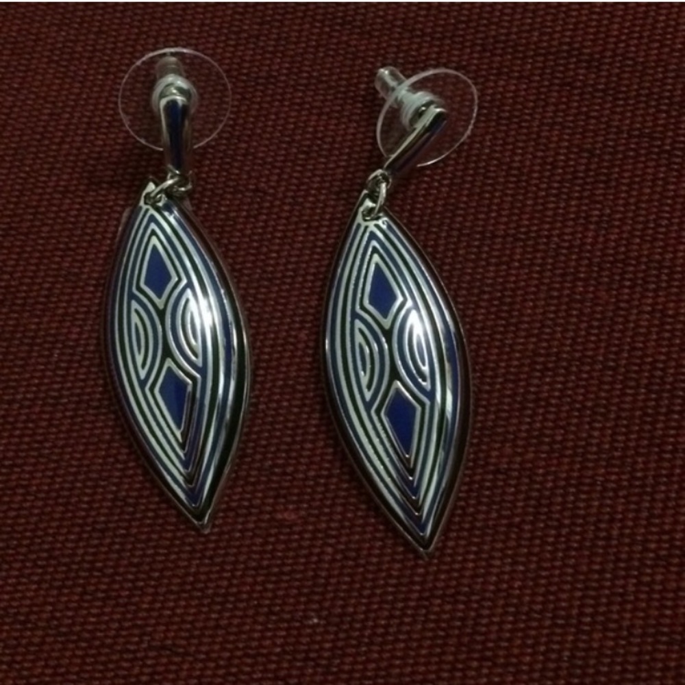 French Deco Azure Earrings